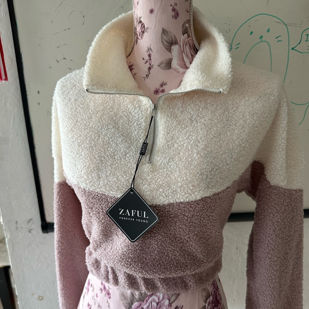 Fleece Cropped Jacket